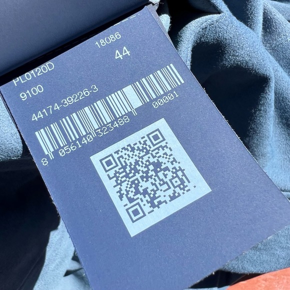 Herno Suede Leather Jacket NWT Full Zip Slate Blue Womens Size 44 US Medium - Picture 4 of 8